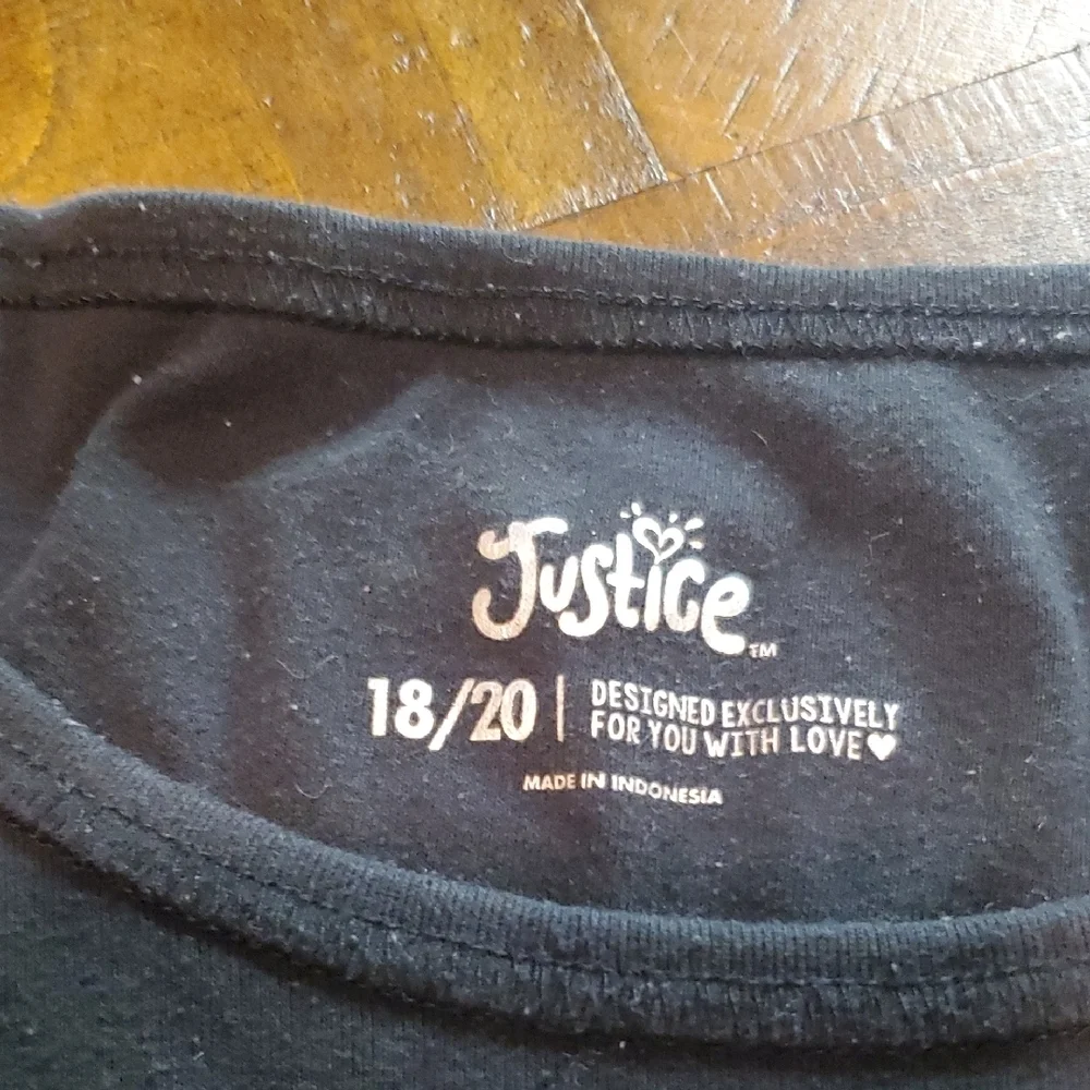 🐻 Justice Solid Black Tank Top